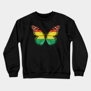 Bolivian Flag  Butterfly - Gift for Bolivian From Bolivia Crewneck Sweatshirt